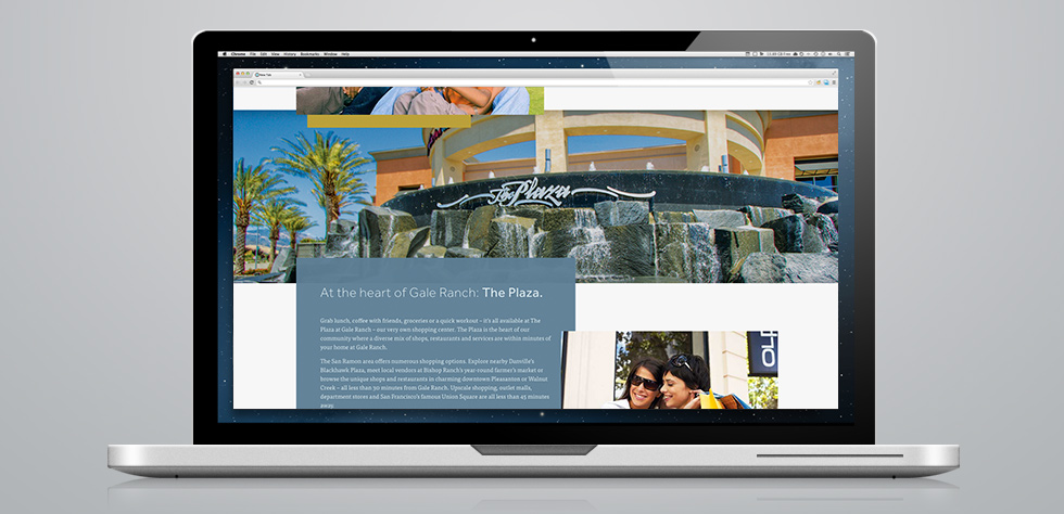 Community website design for Gale Ranch