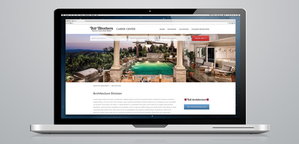 Architecture Division page on tollcareercenter.com