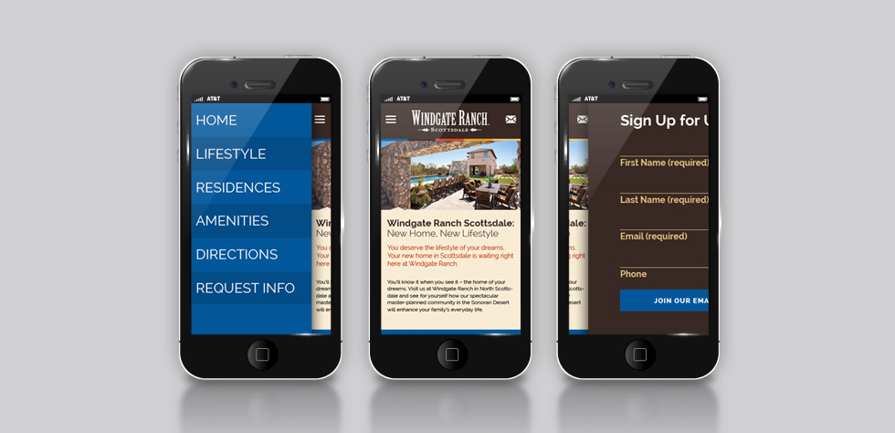 Windgate Ranch Mobile Design